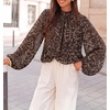 image:imageZESICA Womens Dressy Casual Blouses Fall Long Sleeve Chiffon TopsLeopard
