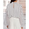 image:imageZESICA Womens Dressy Casual Blouses Fall Long Sleeve Chiffon TopsWhite