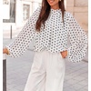 image:imageZESICA Womens Dressy Casual Blouses Fall Long Sleeve Chiffon TopsWhite