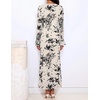 image:imageZESICA Womens Fall Bell Long Sleeve Wedding Guest DressesBeige