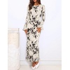 image:imageZESICA Womens Fall Bell Long Sleeve Wedding Guest DressesBeige