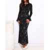 image:imageZESICA Womens Fall Bell Long Sleeve Wedding Guest DressesBlack