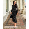 image:imageZESICA Womens Fall Bell Long Sleeve Wedding Guest DressesBlack