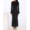 image:imageZESICA Womens Fall Bell Long Sleeve Wedding Guest DressesBlack