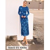 image:imageZESICA Womens Fall Bell Long Sleeve Wedding Guest DressesDarkblue