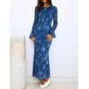 image:imageZESICA Womens Fall Bell Long Sleeve Wedding Guest DressesDarkblue