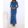 image:imageZESICA Womens Fall Bell Long Sleeve Wedding Guest DressesDarkblue