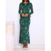 image:imageZESICA Womens Fall Bell Long Sleeve Wedding Guest DressesDarkgreen