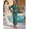 image:imageZESICA Womens Fall Bell Long Sleeve Wedding Guest DressesDarkgreen