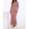 image:imageZESICA Womens Fall Bell Long Sleeve Wedding Guest DressesDarkpink