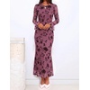 image:imageZESICA Womens Fall Bell Long Sleeve Wedding Guest DressesGreypink