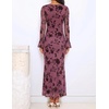 image:imageZESICA Womens Fall Bell Long Sleeve Wedding Guest DressesGreypink