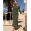 image:imageZESICA Womens Fall Bell Long Sleeve Wedding Guest DressesPeagreen
