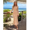 image:imageZESICA Womens Fall Bell Long Sleeve Wedding Guest DressesRedapricot