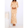 image:imageZESICA Womens Fall Bell Long Sleeve Wedding Guest DressesRedapricot