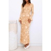 image:imageZESICA Womens Fall Bell Long Sleeve Wedding Guest DressesRedapricot