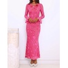 image:imageZESICA Womens Fall Bell Long Sleeve Wedding Guest DressesRose