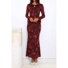 image:imageZESICA Womens Fall Bell Long Sleeve Wedding Guest DressesWine