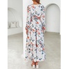 image:imageZESICA Womens Fall Boho Floral Long Sleeve Wedding Guest Maxi DressesIvory
