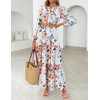 image:imageZESICA Womens Fall Boho Floral Long Sleeve Wedding Guest Maxi DressesIvory