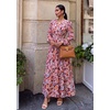 image:imageZESICA Womens Fall Boho Floral Long Sleeve Wedding Guest Maxi DressesOrange