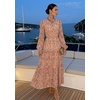 image:imageZESICA Womens Fall Boho Floral Long Sleeve Wedding Guest Maxi DressesOrange Red