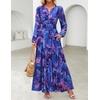 image:imageZESICA Womens Fall Boho Floral Long Sleeve Wedding Guest Maxi DressesRoyalblue