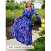 image:imageZESICA Womens Fall Boho Floral Long Sleeve Wedding Guest Maxi DressesRoyalblue