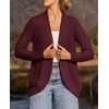 image:imageZESICA Womens Fall Fashion Open Front Cardigan SweatersWine