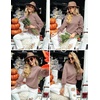 image:imageZESICA Womens Fall Fashion Turtleneck Long Sleeve Knit Oversized SweatersAlmond