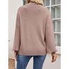 image:imageZESICA Womens Fall Fashion Turtleneck Long Sleeve Knit Oversized SweatersAlmond