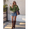 image:imageZESICA Womens Fall Fashion Turtleneck Long Sleeve Knit Oversized SweatersArmygreen
