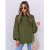 image:imageZESICA Womens Fall Fashion Turtleneck Long Sleeve Knit Oversized SweatersArmygreen