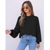 image:imageZESICA Womens Fall Fashion Turtleneck Long Sleeve Knit Oversized SweatersBlack