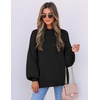 image:imageZESICA Womens Fall Fashion Turtleneck Long Sleeve Knit Oversized SweatersBlack