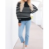 image:imageZESICA Womens Fall Fashion Turtleneck Long Sleeve Knit Oversized SweatersBlackstripe