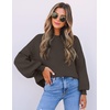 image:imageZESICA Womens Fall Fashion Turtleneck Long Sleeve Knit Oversized SweatersCoffee