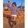 image:imageZESICA Womens Fall Fashion Turtleneck Long Sleeve Knit Oversized SweatersDarkviolet