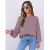 image:imageZESICA Womens Fall Fashion Turtleneck Long Sleeve Knit Oversized SweatersDarkviolet