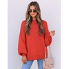 image:imageZESICA Womens Fall Fashion Turtleneck Long Sleeve Knit Oversized SweatersFirered