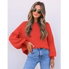 image:imageZESICA Womens Fall Fashion Turtleneck Long Sleeve Knit Oversized SweatersFirered