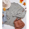 image:imageZESICA Womens Fall Fashion Turtleneck Long Sleeve Knit Oversized SweatersGrey