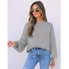 image:imageZESICA Womens Fall Fashion Turtleneck Long Sleeve Knit Oversized SweatersGrey
