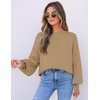 image:imageZESICA Womens Fall Fashion Turtleneck Long Sleeve Knit Oversized SweatersLightkhaki