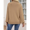 image:imageZESICA Womens Fall Fashion Turtleneck Long Sleeve Knit Oversized SweatersLightkhaki