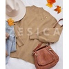 image:imageZESICA Womens Fall Fashion Turtleneck Long Sleeve Knit Oversized SweatersLightkhaki