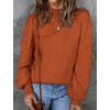 image:imageZESICA Womens Fall Fashion Turtleneck Long Sleeve Knit Oversized SweatersMaple