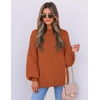 image:imageZESICA Womens Fall Fashion Turtleneck Long Sleeve Knit Oversized SweatersMaple