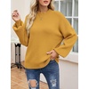 image:imageZESICA Womens Fall Fashion Turtleneck Long Sleeve Knit Oversized SweatersMustard