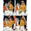 image:imageZESICA Womens Fall Fashion Turtleneck Long Sleeve Knit Oversized SweatersMustard